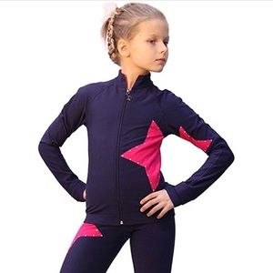 Fleece lined Ice Dress Figure Skating 2 piece set for a child